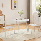 Table à manger ronde de 31,5 po, table de loisirs moderne avec pied en métal