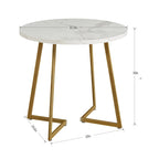 Table à manger ronde de 31,5 po, table de loisirs moderne avec pied en métal
