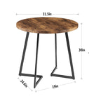 Table à manger ronde de 31,5 po, table de loisirs moderne avec pied en métal