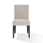 Chaise de salle à manger Mod style Parson de 19 pouces, en bois d'hévéa, ensemble de 2, gris clair