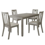 Ensemble de salle à manger contemporain 5 pièces en bois avec 4 chaises rembourrées