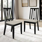 Ensemble de salle à manger contemporain 5 pièces en bois avec 4 chaises rembourrées