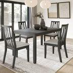 Ensemble de salle à manger contemporain 5 pièces en bois avec 4 chaises rembourrées
