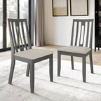 Ensemble de salle à manger contemporain 5 pièces en bois avec 4 chaises rembourrées