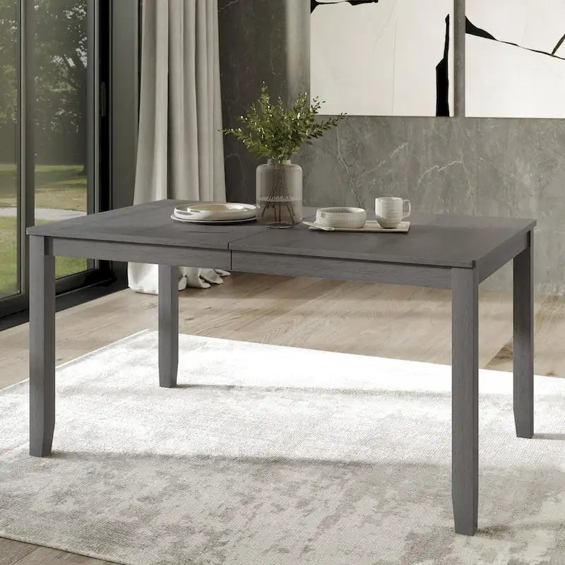 Ensemble de salle à manger contemporain 5 pièces en bois avec 4 chaises rembourrées
