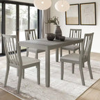 Ensemble de salle à manger contemporain 5 pièces en bois avec 4 chaises rembourrées