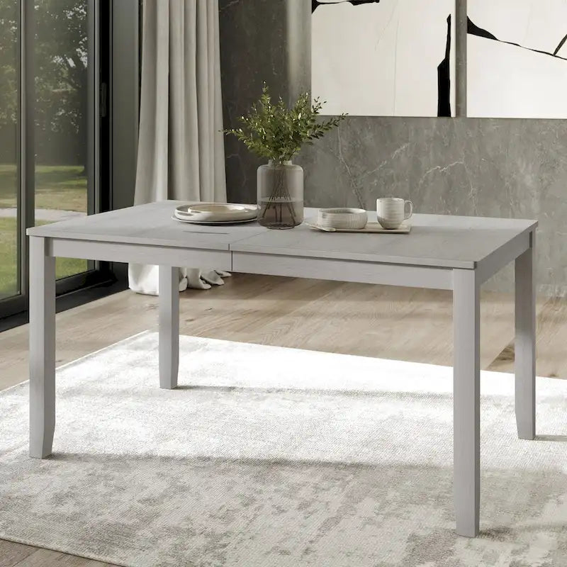 Ensemble de salle à manger contemporain 5 pièces en bois avec 4 chaises rembourrées