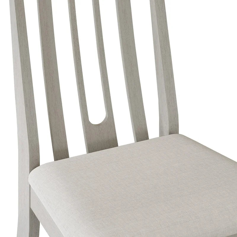 Ensemble de salle à manger contemporain 5 pièces en bois avec 4 chaises rembourrées