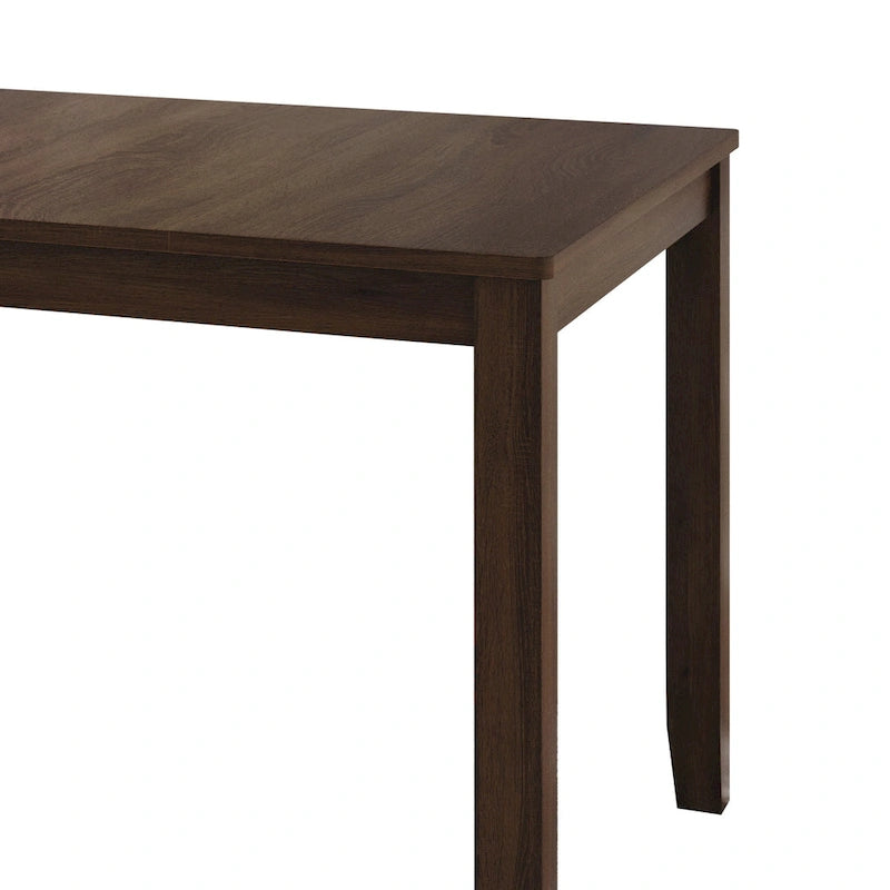 Ensemble de salle à manger contemporain 5 pièces en bois avec 4 chaises rembourrées