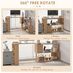 Bureau d'angle en L, bureau à domicile rotatif à 360° avec étagères