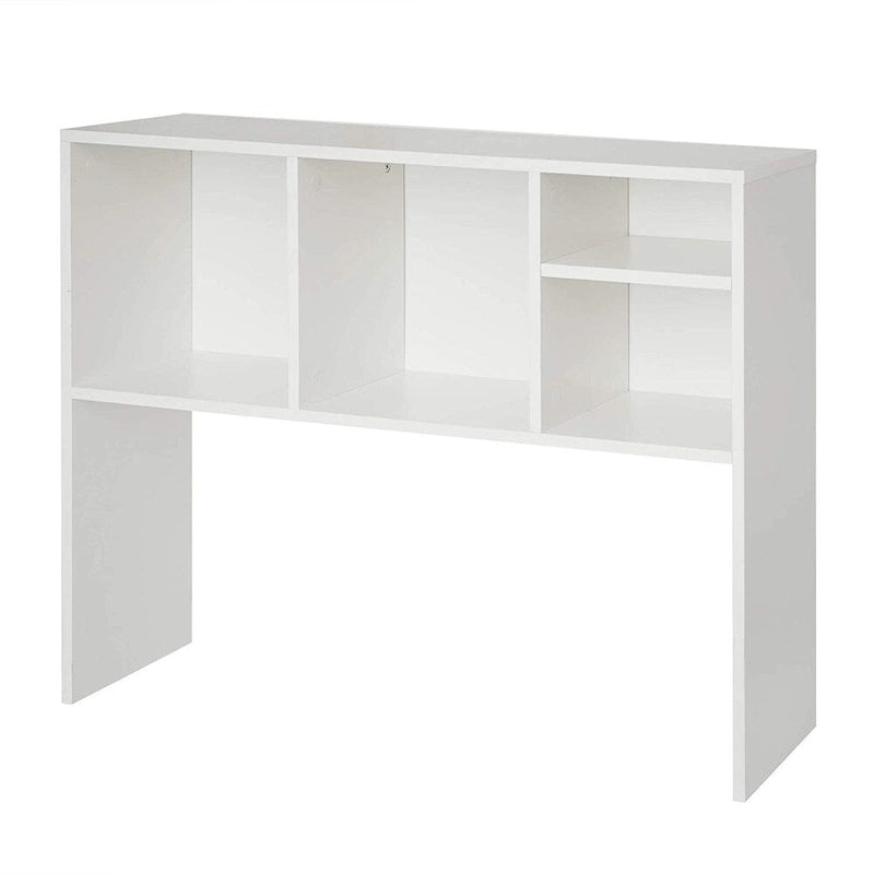 Étagère de bureau en bois blanc à 4 compartiments – Organiseur de bureau et de dortoir peu encombrant