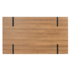 Table à manger industrielle rustique Mid-Century avec pieds en épingle – 150 cm de large, finition gris canyon