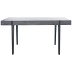 Table à manger industrielle rustique Mid-Century avec pieds en épingle – 150 cm de large, finition gris canyon