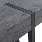 Table à manger industrielle rustique Mid-Century avec pieds en épingle – 150 cm de large, finition gris canyon