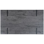 Table à manger industrielle rustique Mid-Century avec pieds en épingle – 150 cm de large, finition gris canyon