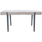 Table à manger industrielle rustique Mid-Century avec pieds en épingle – 150 cm de large, finition gris canyon