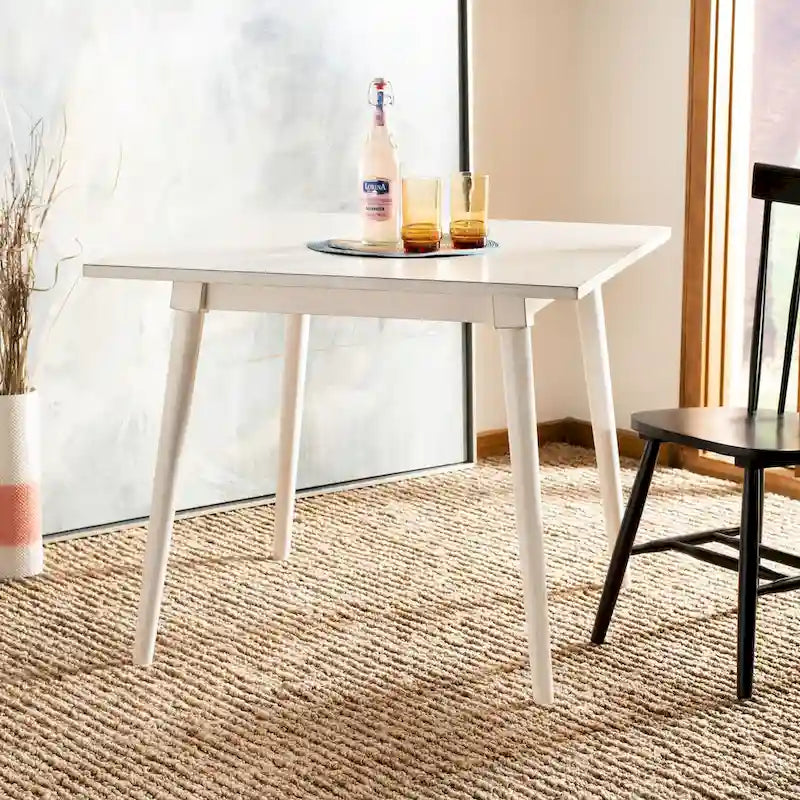 Table de salle à manger carrée contemporaine avec pieds de style vintage – 36 po