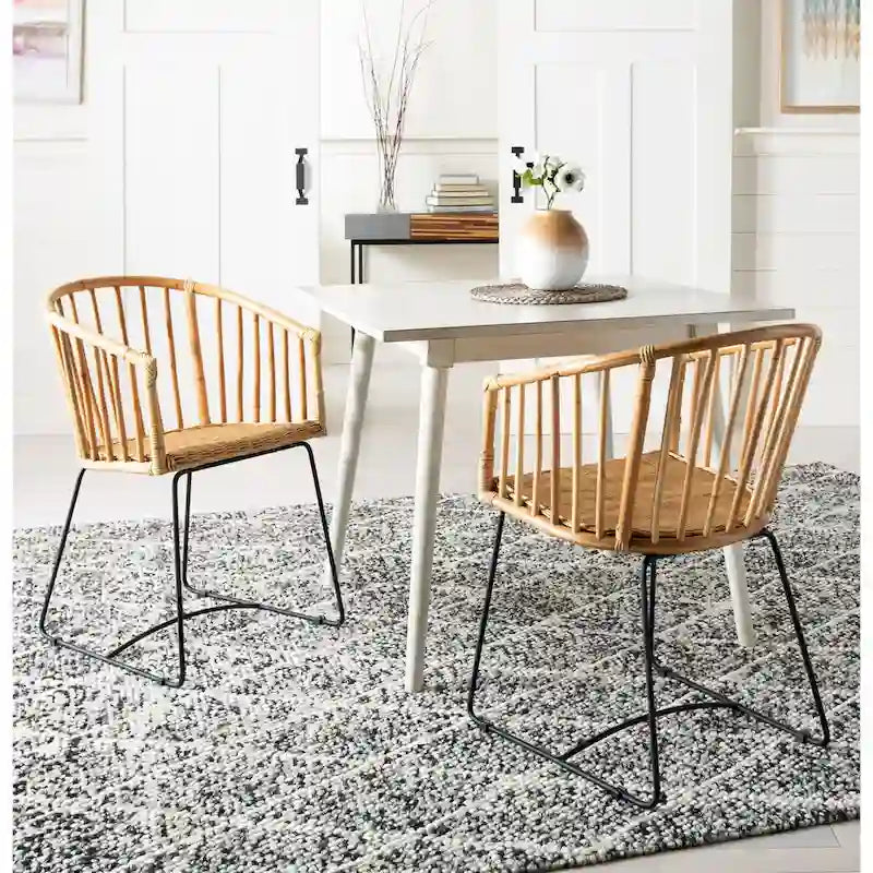 Table de salle à manger carrée contemporaine avec pieds de style vintage – 36 po