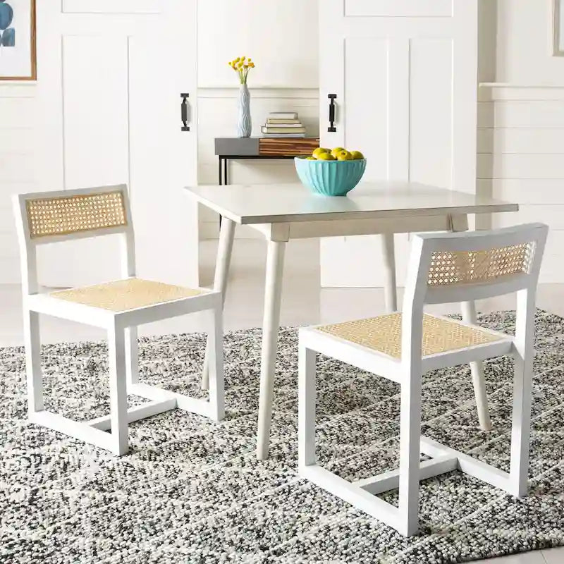 Table de salle à manger carrée contemporaine avec pieds de style vintage – 36 po